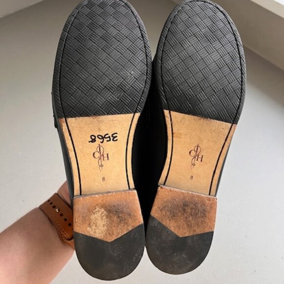 Cole Haan Women's Black Leather Classic Slip-On Penny Loafers, Size 8 - Picture 9 of 9